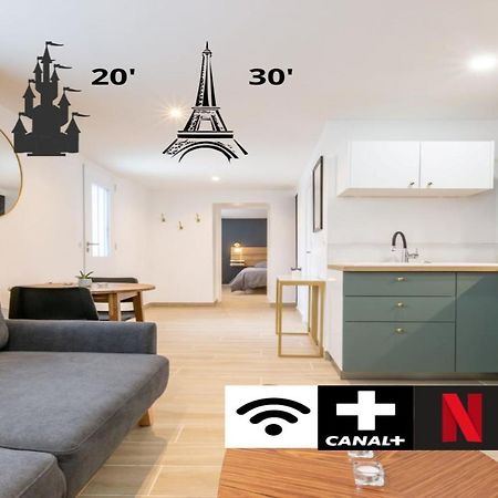 Calme Absolu, Terrasse Et Parking Entre Paris Et Disney Vaires-sur-Marne Eksteriør bilde